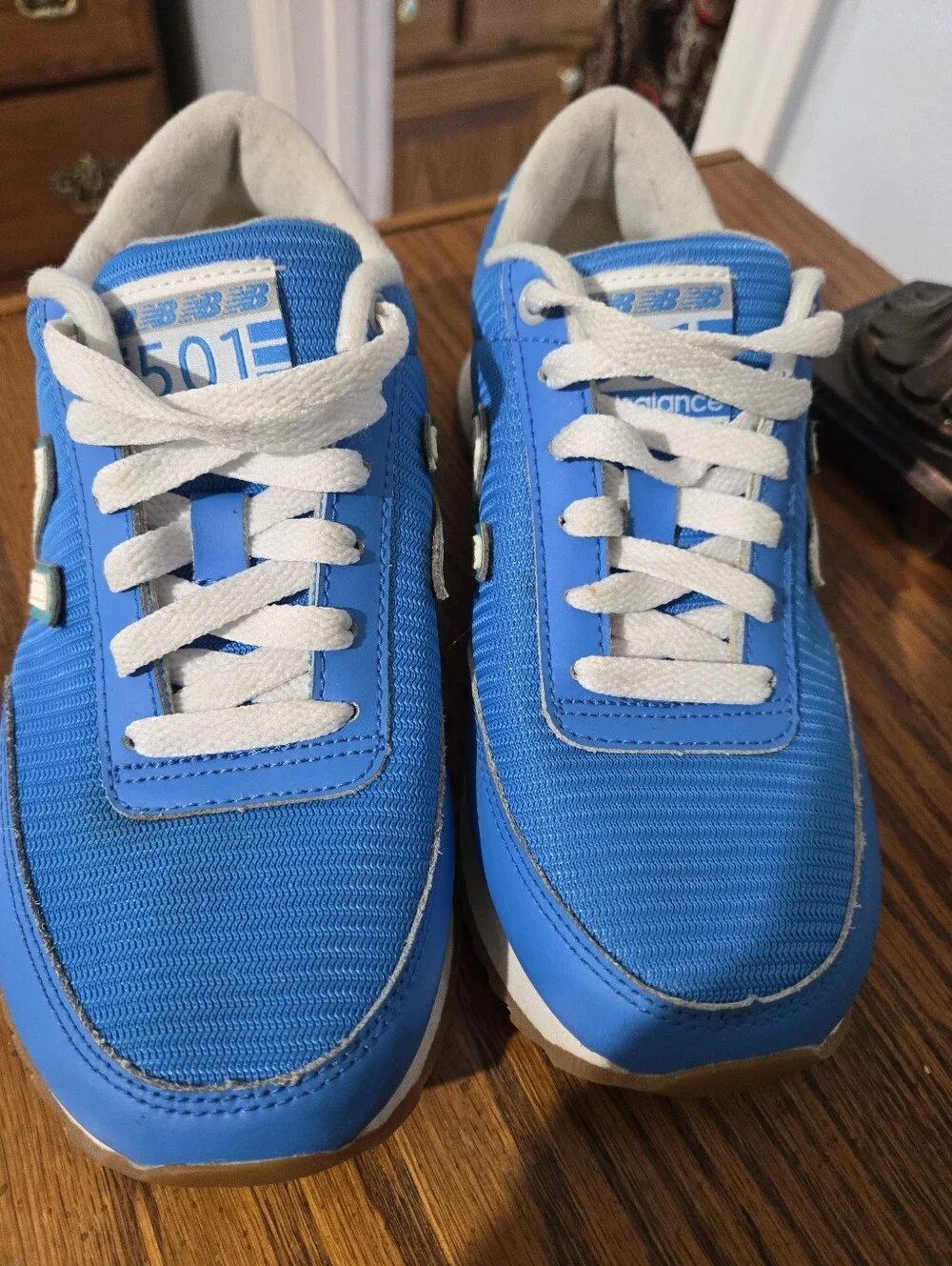 New Balance Bright Blue Sneakers with Teal Accent